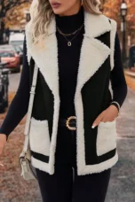 Bernice | Lambswool Gilet, Lapel Collar