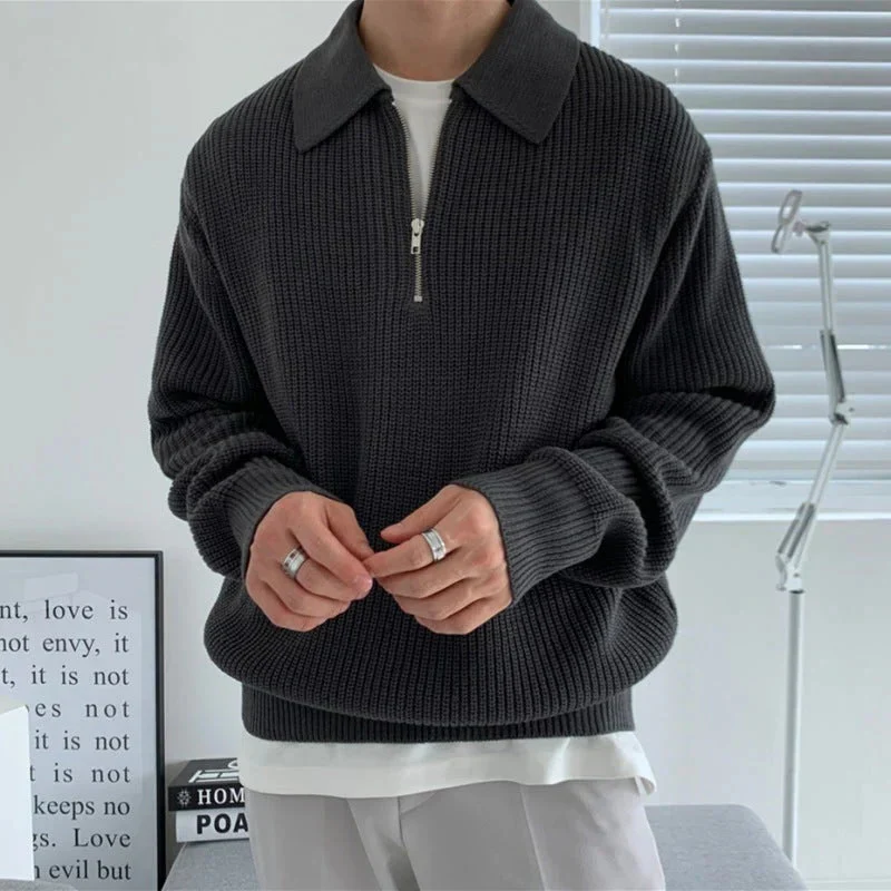 Maurille | Full Rib Half Zip Sweater