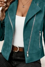 Phyllis | Metal Zip Stretch Jacket