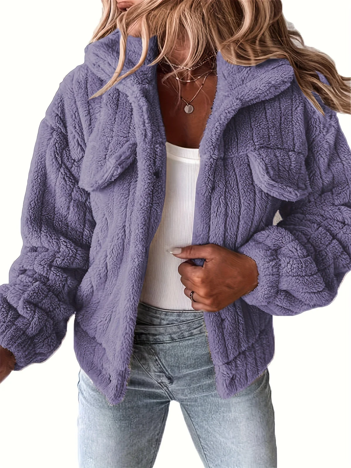 Henriette | Teddy Jacket, Fold-Over Collar