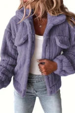 Henriette | Teddy Jacket, Fold-Over Collar