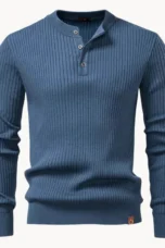 Mathieu | Ribbed Wool Henley Knit