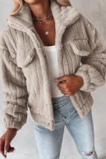Henriette | Teddy Jacket, Fold-Over Collar