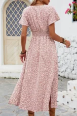 Ozéline | Flutter Sleeve Split Maxi Dress