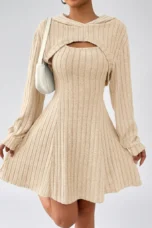 Valeda | Ribbed Sweater Knit Dress