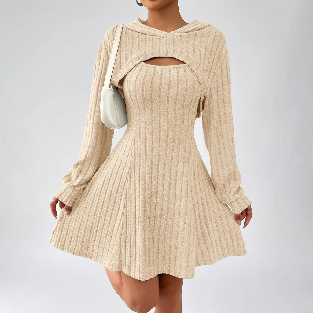 Valeda | Ribbed Sweater Knit Dress
