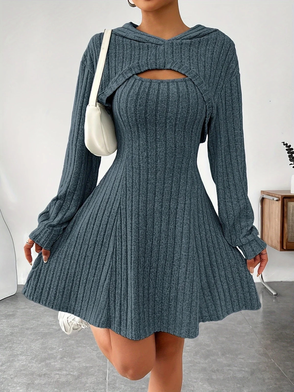 Valeda | Ribbed Sweater Knit Dress