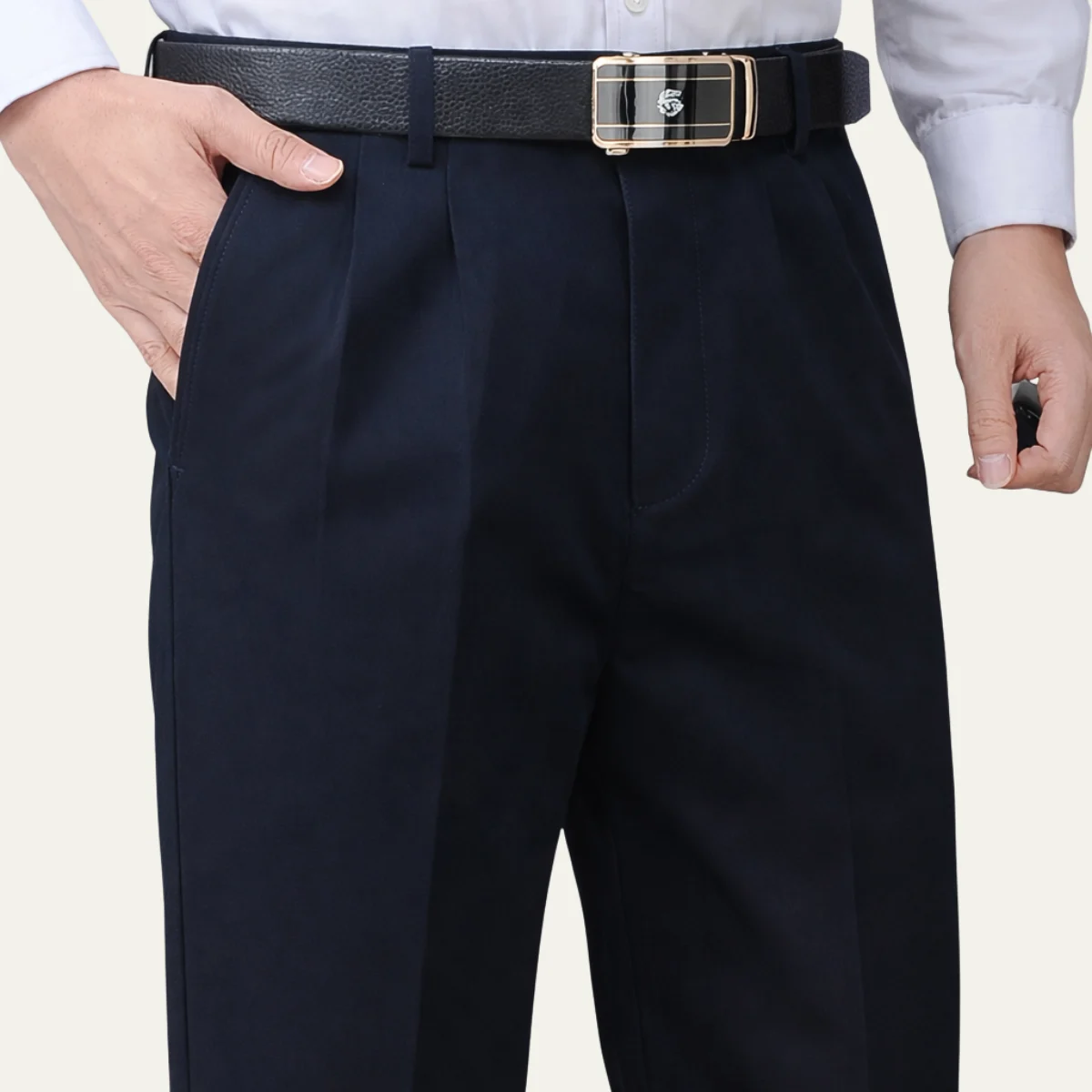 Geraldine | Cotton Double Pleat Trousers