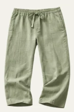 Myrtle | Tapered Linen Blend Trousers
