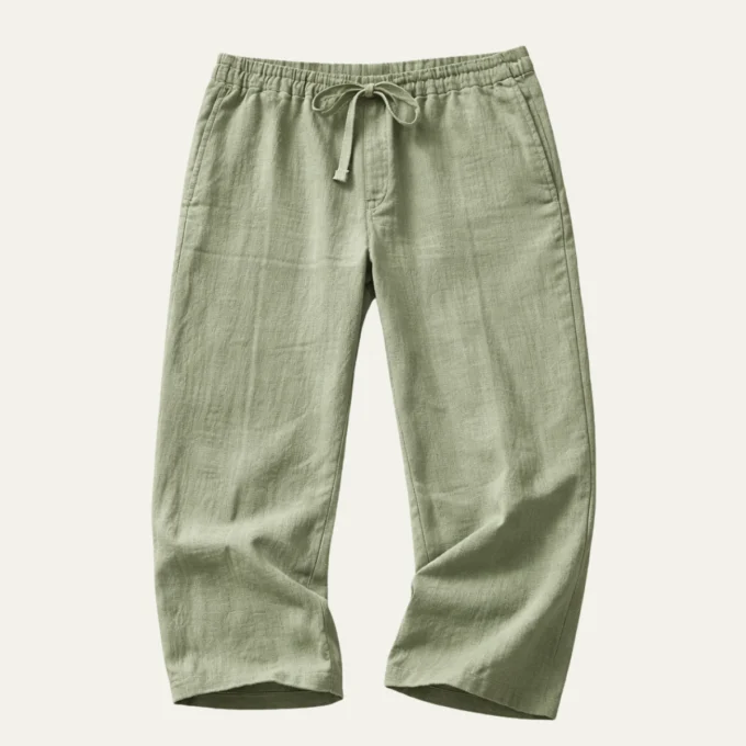Myrtle | Tapered Linen Blend Trousers
