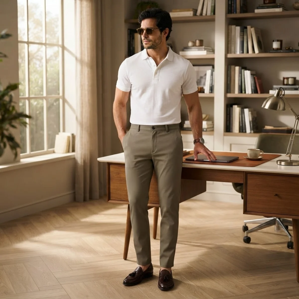 Ernestine | Stretch Weave Slim Trousers
