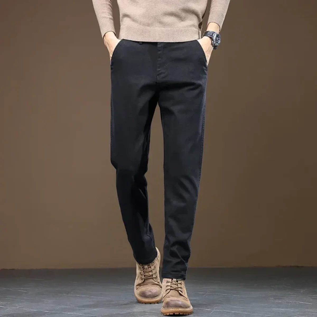 Lucie | Plain Tailored Straight Trousers