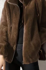 Marlene | Plush Coat, Stand Collar