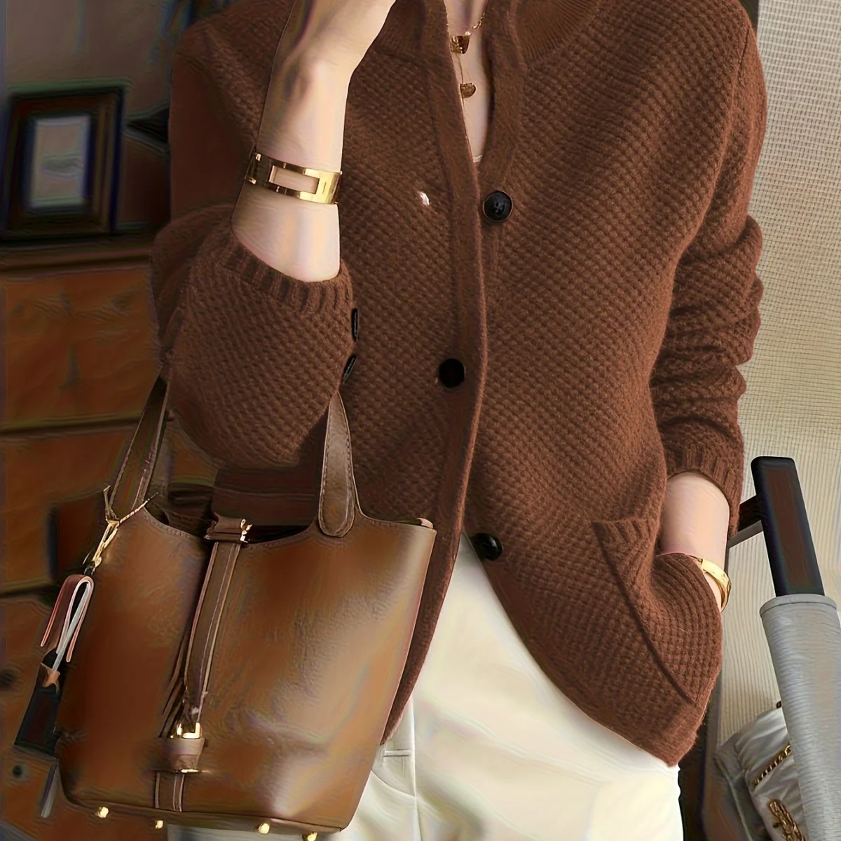 Florence | Stand Collar Viscose Sweater