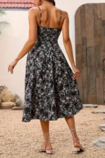 Pearl | Sleeveless Floral Midi Dress