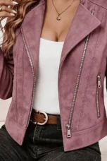 Phyllis | Metal Zip Stretch Jacket