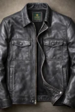 Elphege | Four Pocket Leather Zip Jacket
