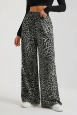 Rosita | Small Leopard Print Wide Leg Pants