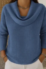 Sylvanie | Waffle Knit Collar Sweater