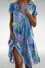Violette | Asymmetric Hem Leopard Dress