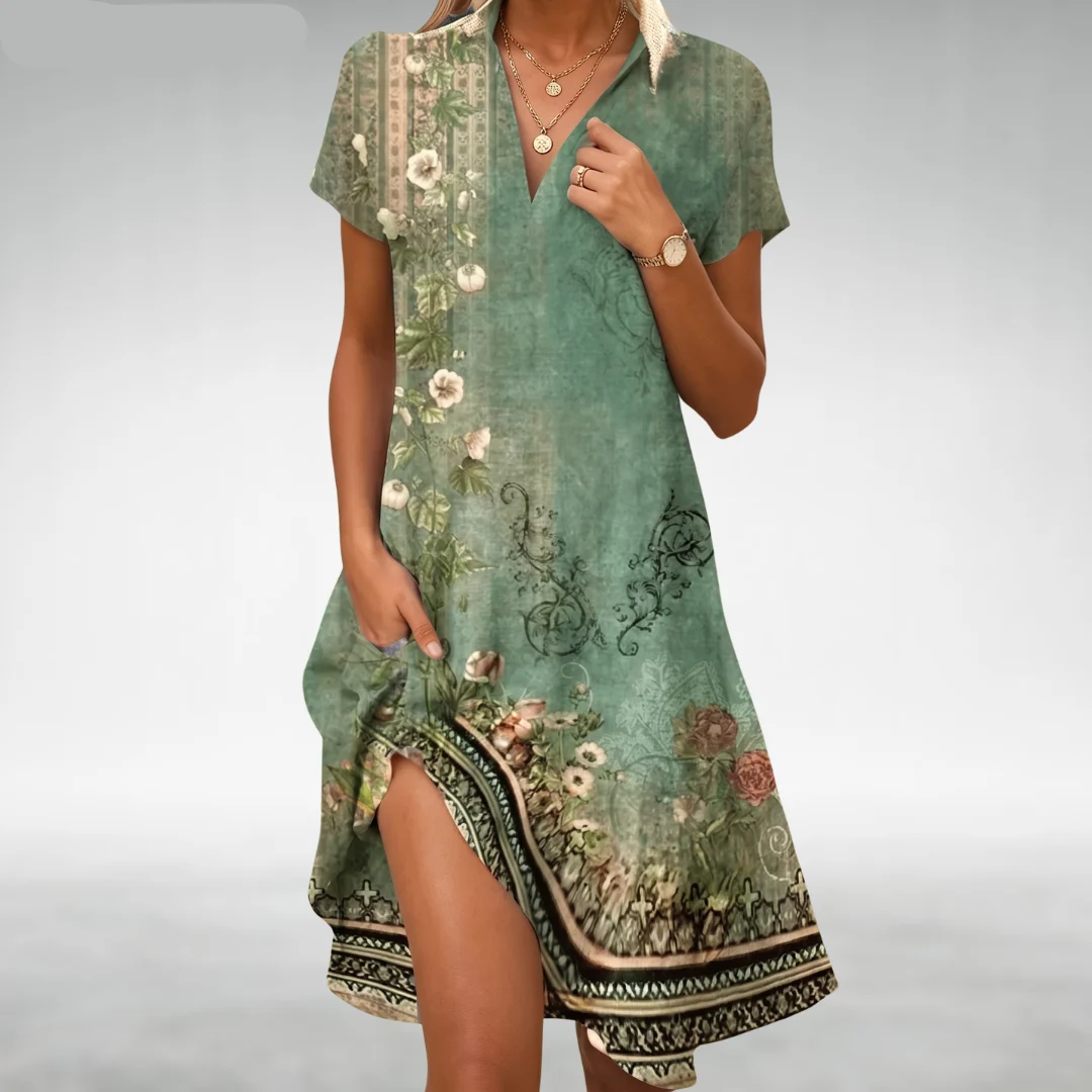 Violette | Asymmetric Hem Leopard Dress