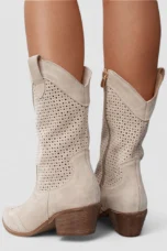 Rachel | Suede Western Boots, Gel Sole