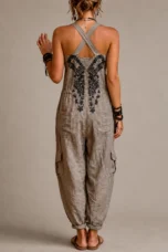 Régina | Embroidered Bodice Jumpsuit