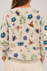 Armandine | Botanical Print Sweater