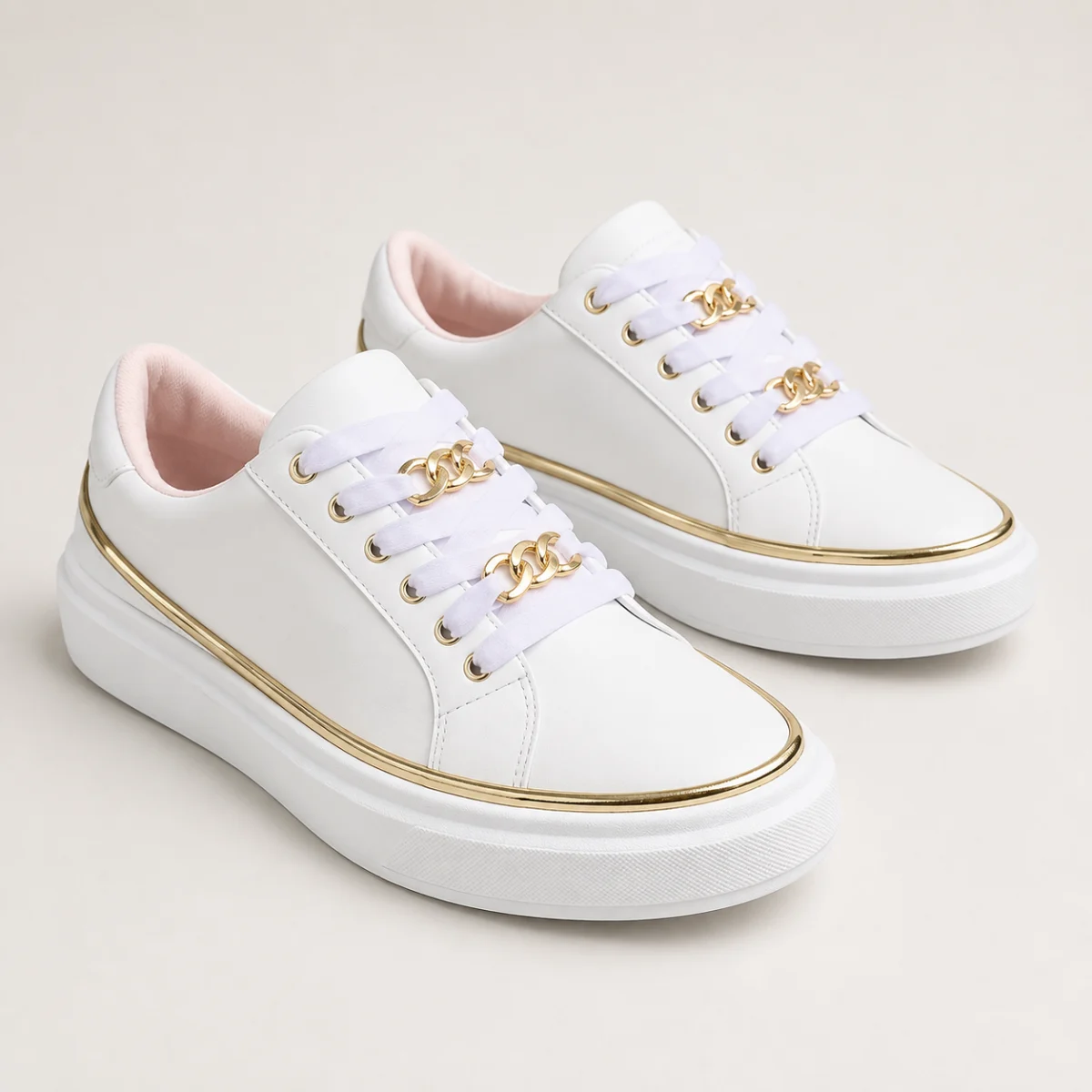 Yvette | Platform Sole Lace-Up Sneakers