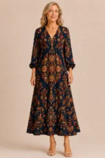 Clémentine | 55% Linen Long Sleeve Dress
