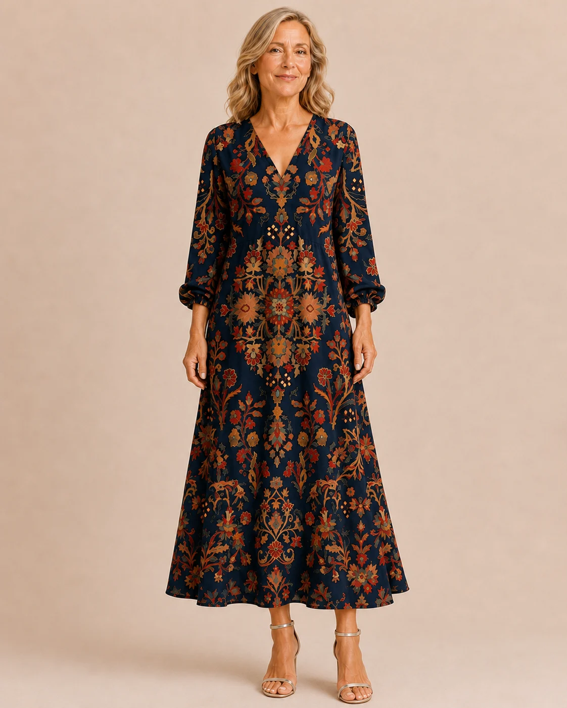 Clémentine | 55% Linen Long Sleeve Dress