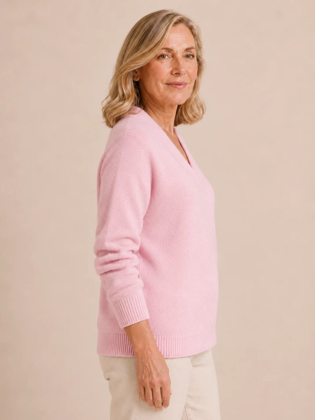 Louisa | Deep V-Neck Wool Sweater
