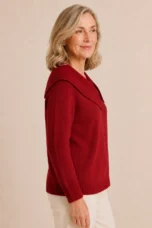 Urbaine | Ribbed Funnel Collar Sweater