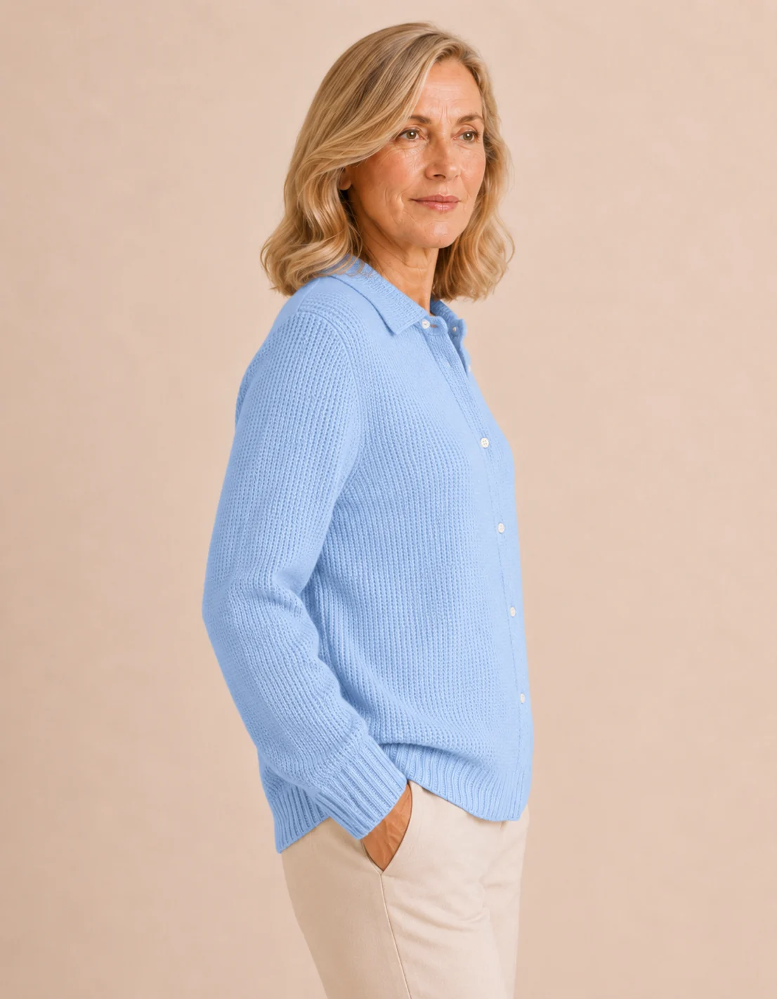Dorothee | Fine Knit Button-Up Cardigan