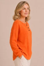 Toinette | Waffle Knit Henley Top