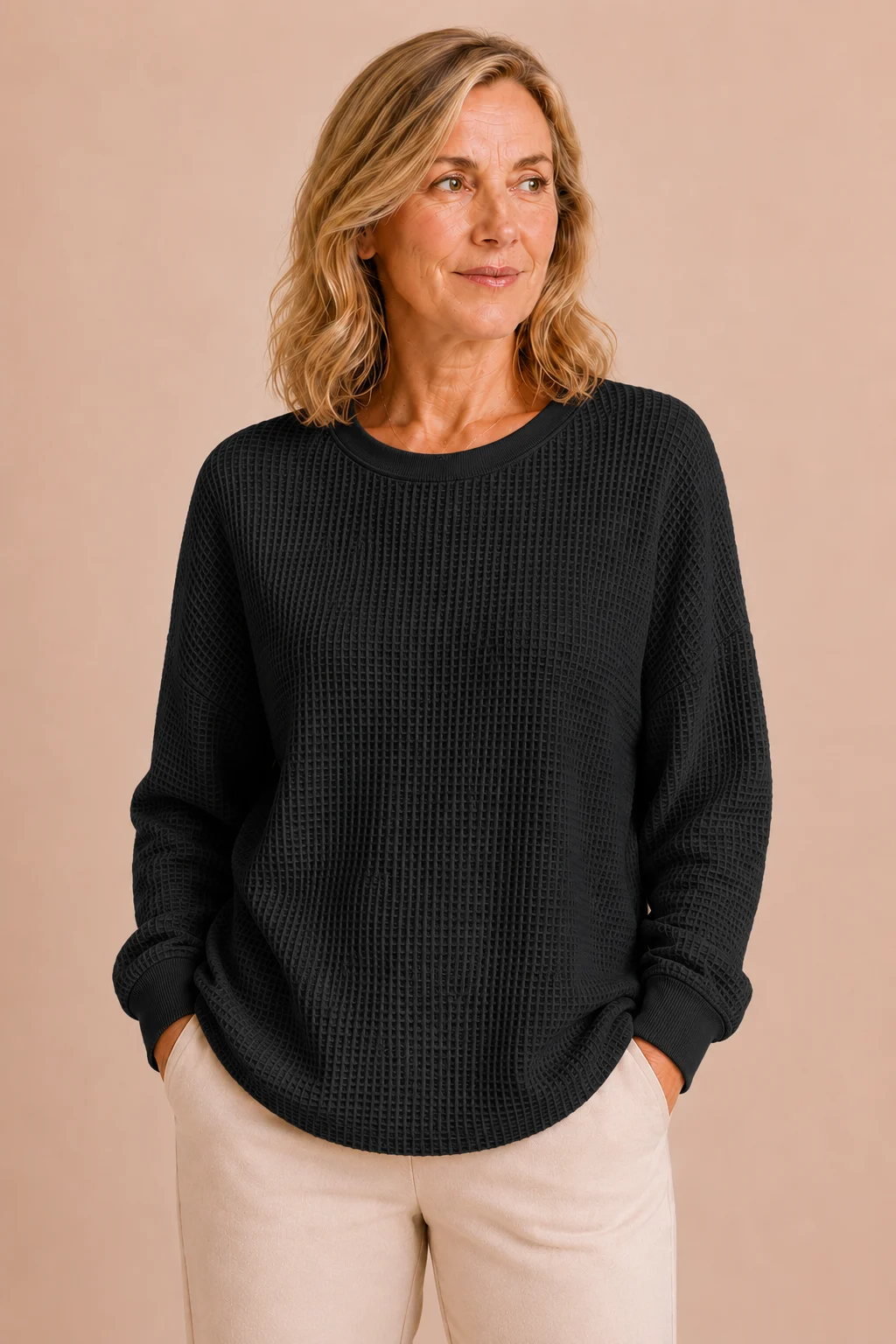 Florina | Textured Weave Wool Sweater