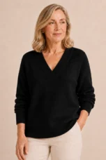 Louisa | Deep V-Neck Wool Sweater