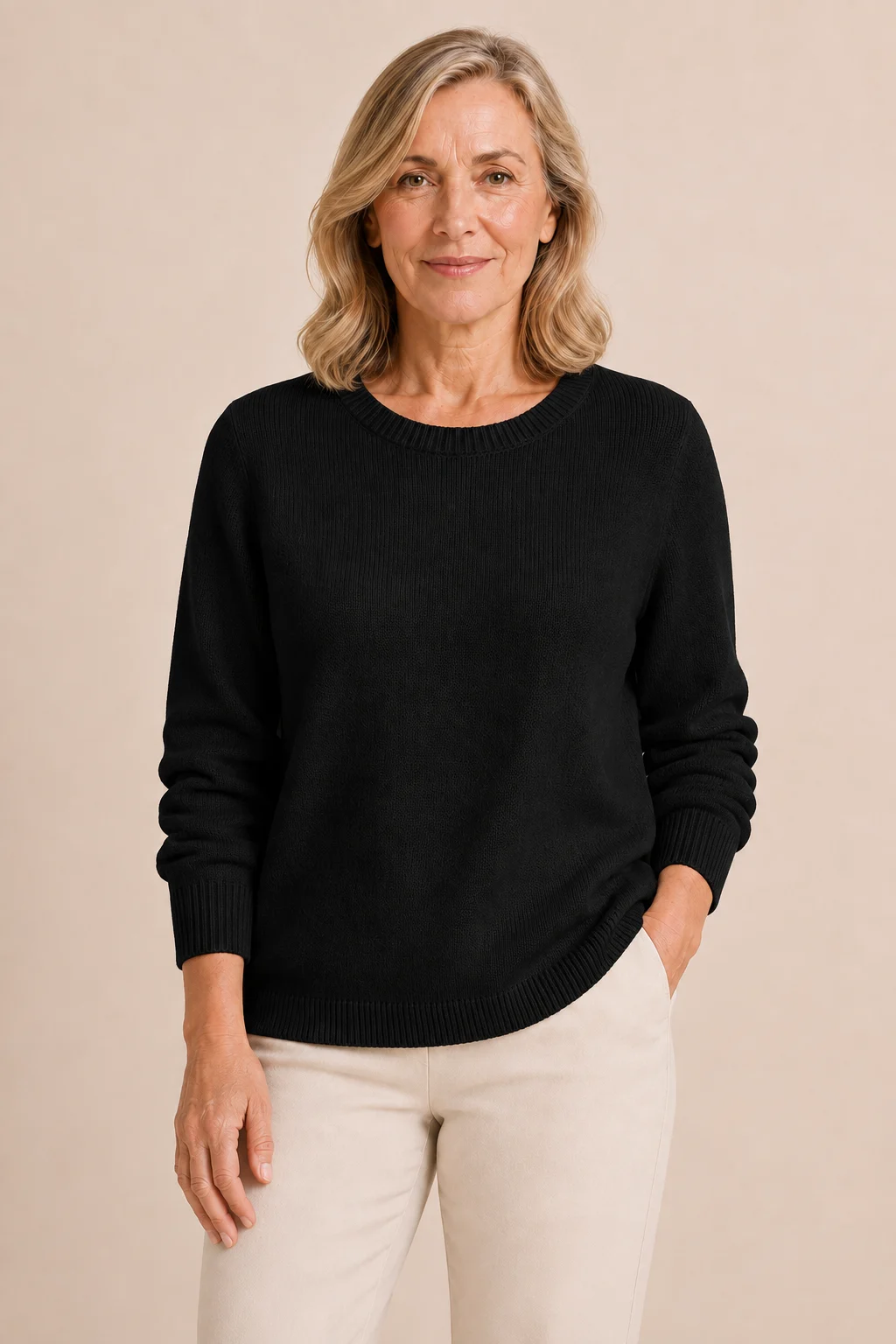 Elvire | Fine Knit Crew Neck Sweater