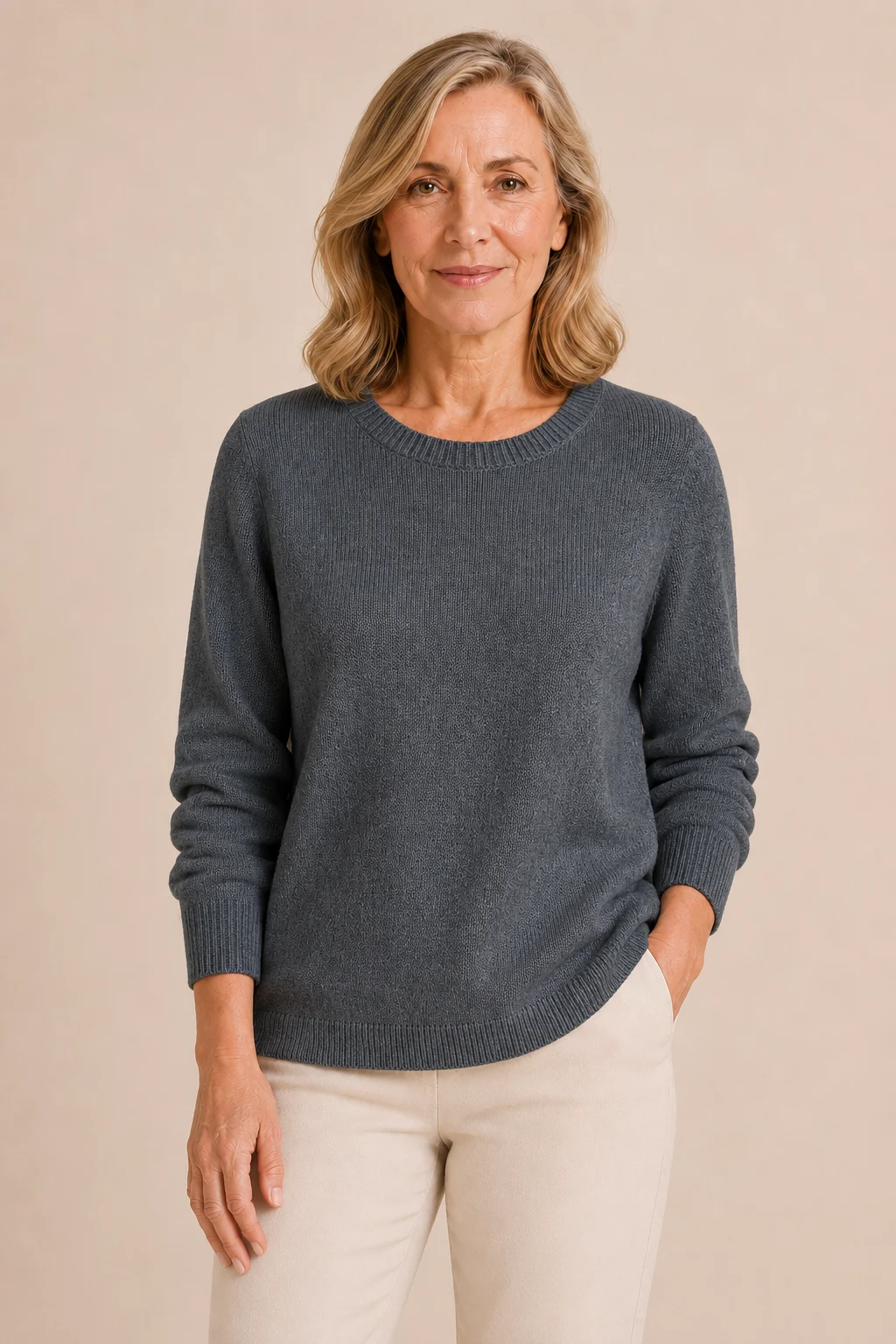 Elvire | Fine Knit Crew Neck Sweater