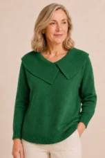 Urbaine | Ribbed Funnel Collar Sweater