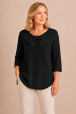 Yolaine | Wide Bow Collar Sweater