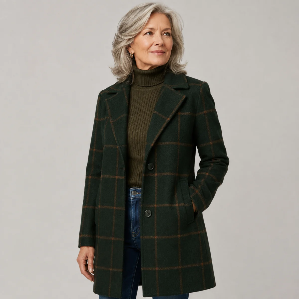 Therese-Anne | Heavy Plaid Trench Coat