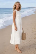 Eveline | Open Crochet Knit Maxi Dress