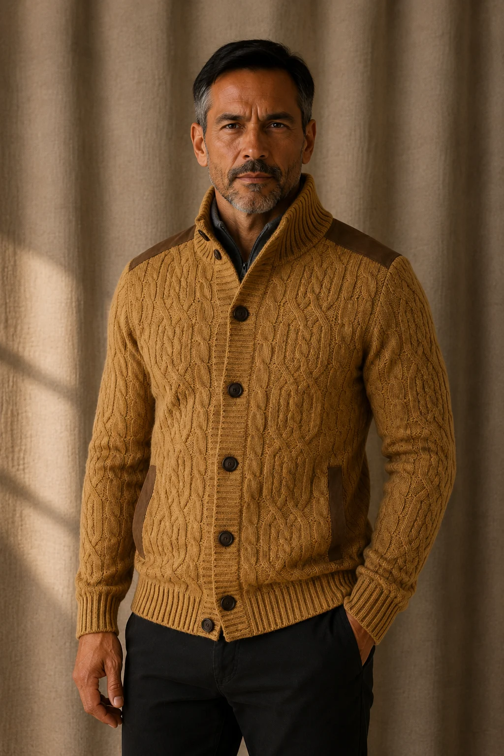 Walter | Cable Wool Fleece Cardigan