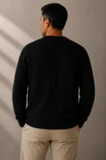Guillaume | Diamond Cable V Neck Cardigan