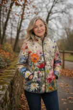 Ghislaine | Quilted Floral Print Jacket