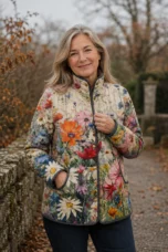 Ghislaine | Quilted Floral Print Jacket
