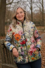 Ghislaine | Quilted Floral Print Jacket