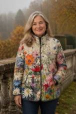 Ghislaine | Quilted Floral Print Jacket