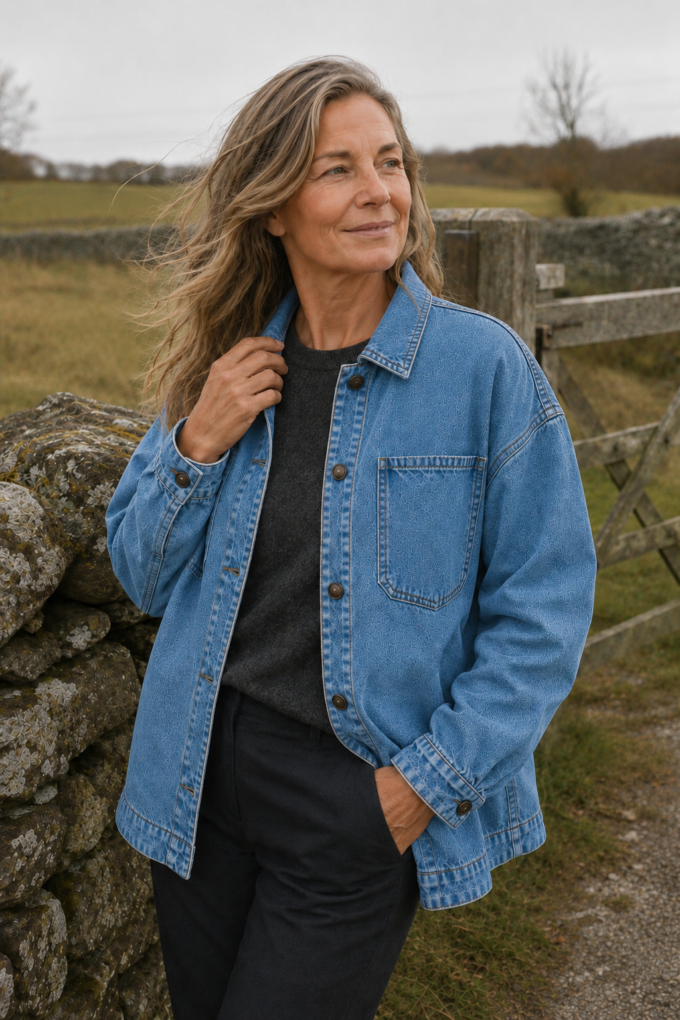 Jocelyne | Washed Denim Jacket